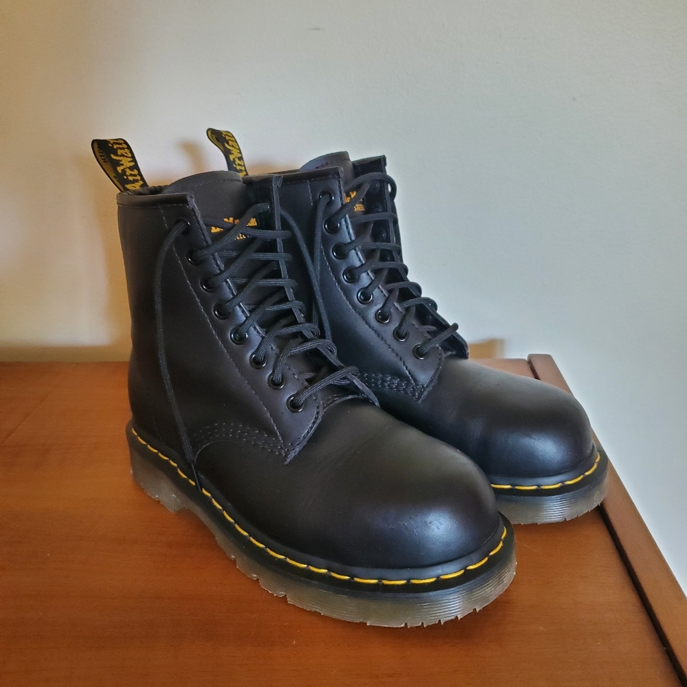 Dr. Martens steel toe boots
